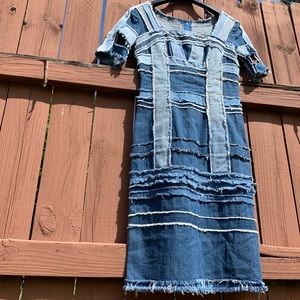 Custom design patch Jean Dress